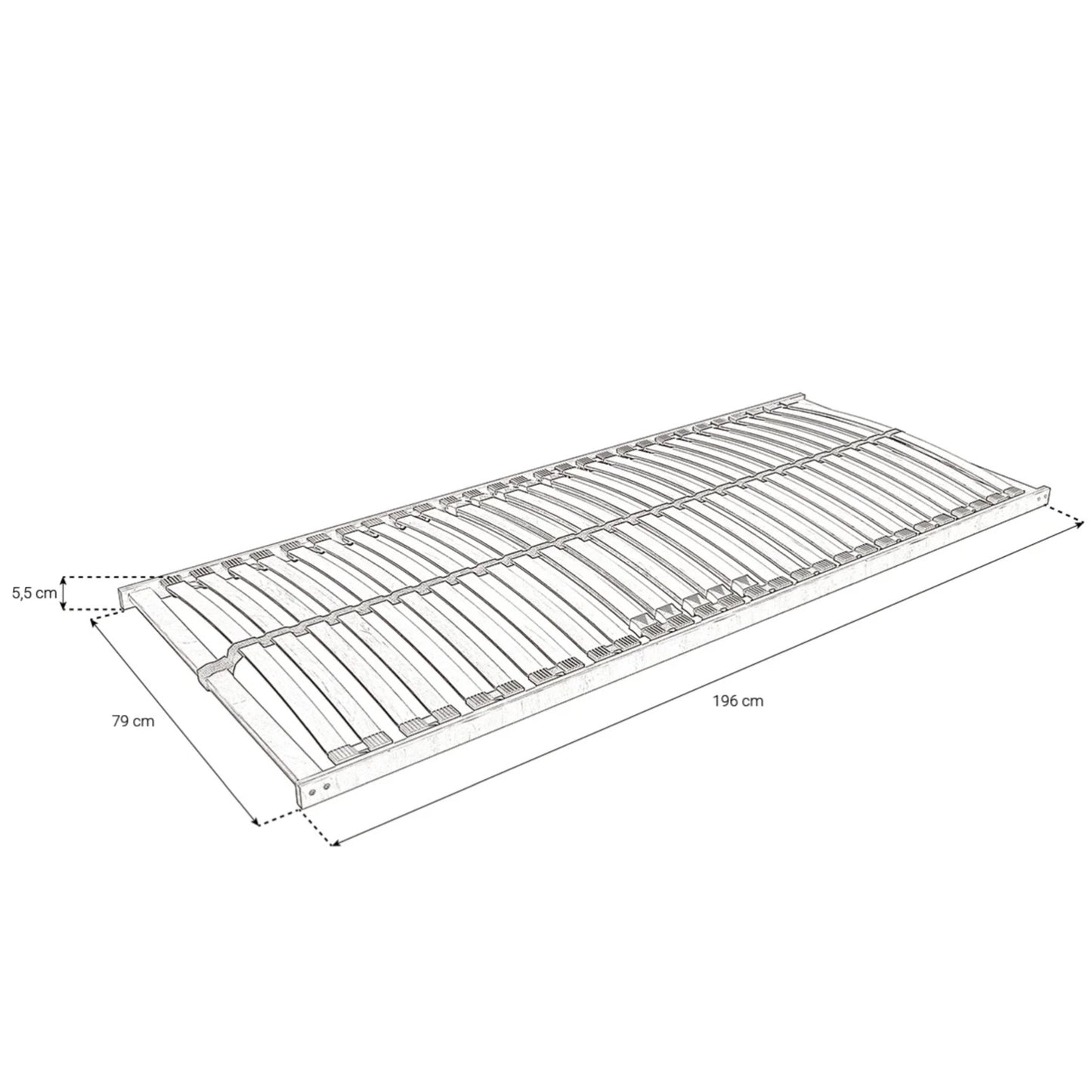 Lattenrost Flex-Duo-NV mit Buchenholzleisten