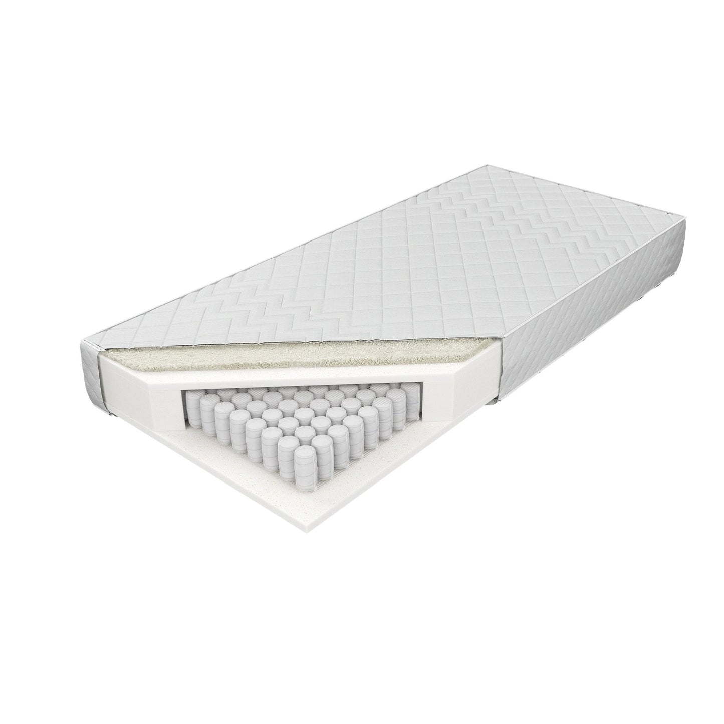 7 Zonen Sommer & Winter Federkernmatratze SAMA mit natürlicher Schafwolle H2