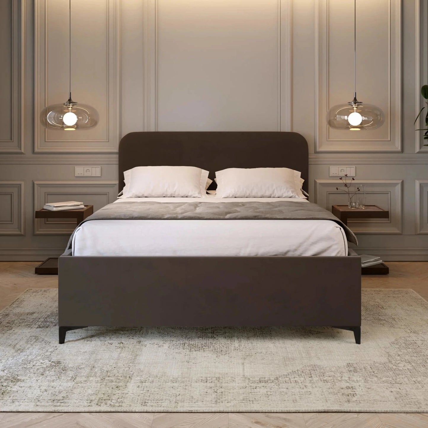 Voll ausgestattetes Poslterbett inkl. Kopfteil, Lattenrost mit Hydraulik, Bettkasten & Füßen; Polsterbett online bestellen; Polsterbetten online kaufen; Gepolstertes Bett kaufen; 