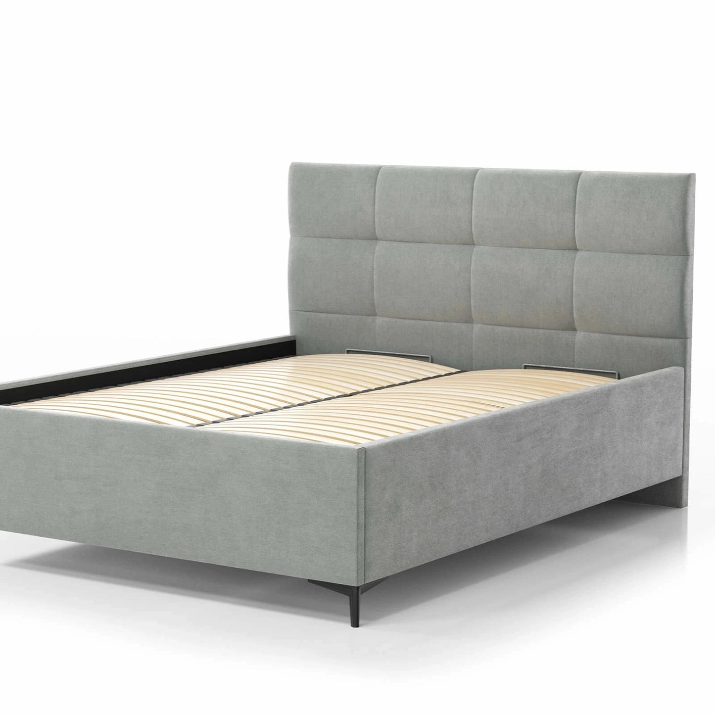 Lattenrost mit Gasdruckzylindern; Bett inkl. Kopfteil, Lattenrost, Bettkasten & Füßen; Polsterbett online bestellen; Polsterbetten onlineshop; Gepolstertes Bett kaufen; 