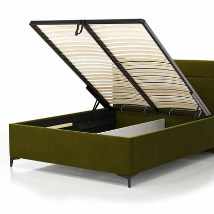 Poslterbett mit Lattenrost und Bettkasten; Inkl. Lattenrost mit Hydraulik, Bettkasten & Füßen; Polsterbett günstig; Polsterbett online bestellen