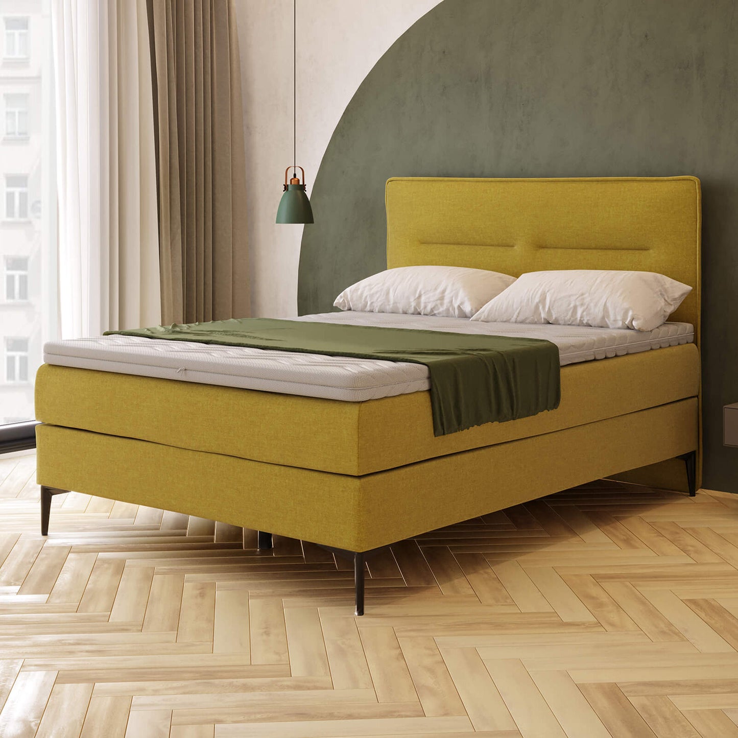 Kontinental-Boxspringbett BARON TFKY - Breite: 120-140cm