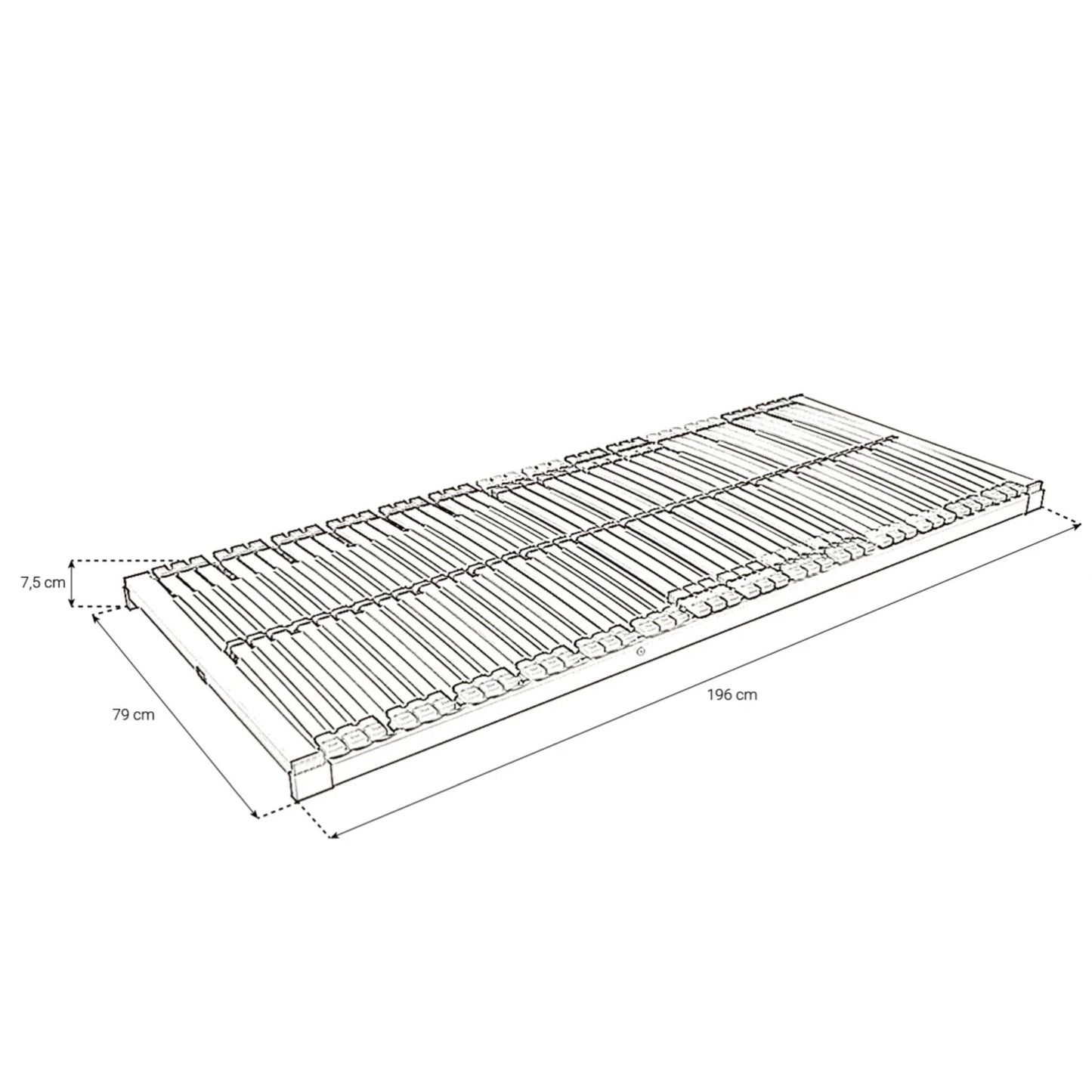 Lattenrost Flex-Trio-NV mit Tripple-Leisten aus Bucheholz