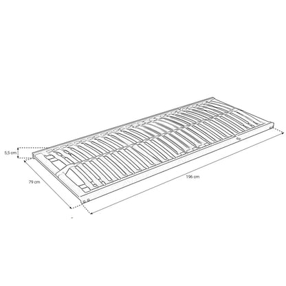 Verstellbarer Lattenrost Flex-Birk-KF aus Birkenholz