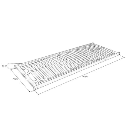 Verstellbarer Lattenrost Flex-Duo-KF aus Buchenholz
